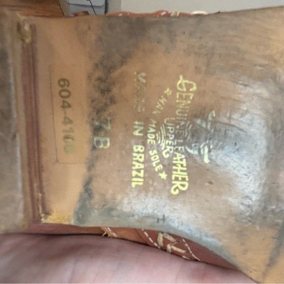 PALOMINO Sz 7B Western Style Stacked Heel Contrasting Stitch Pointy Toe Shooties - Picture 12 of 12